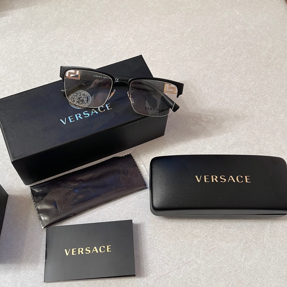 Versace Mens 54mm black eye glasses